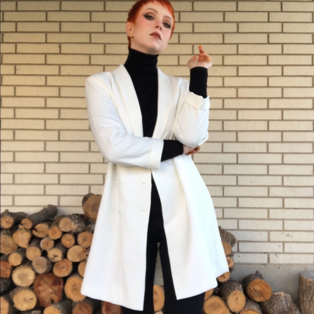 White Oversized Blazer Jacket
